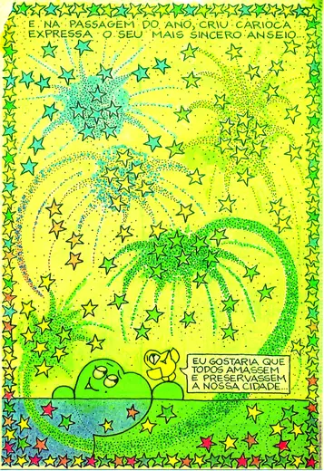 Desenho de estudante com o Criu Carioca.
