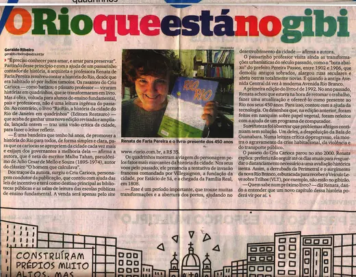Recorte de jornal: "O Rio que está no gibi".
