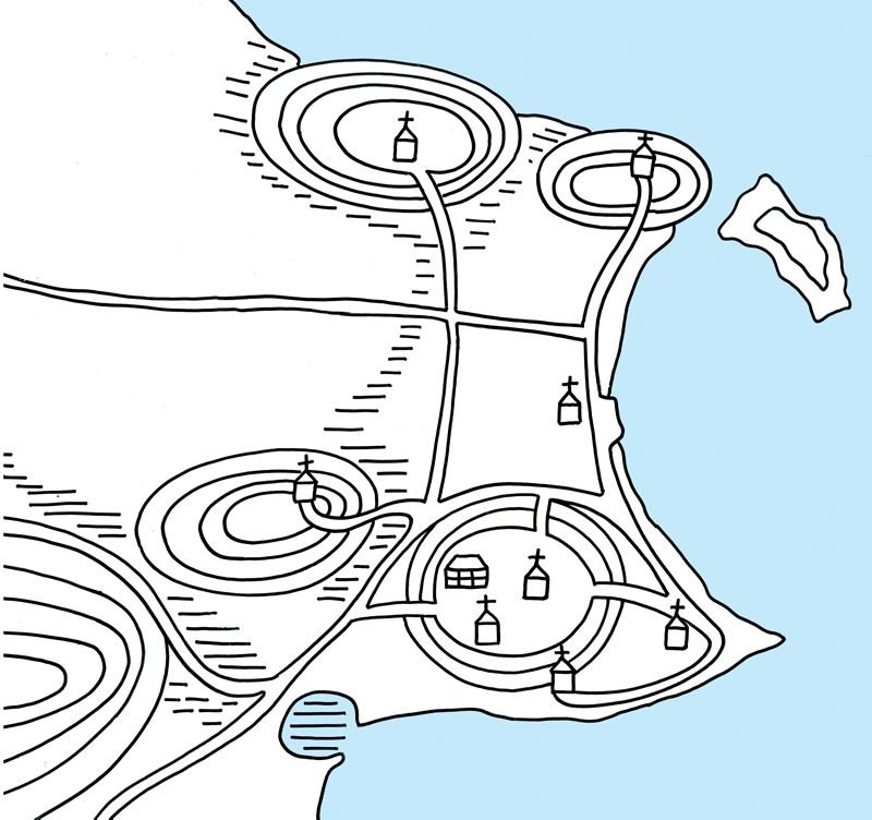 Mapa da origem da cidade do Rio de Janeiro.