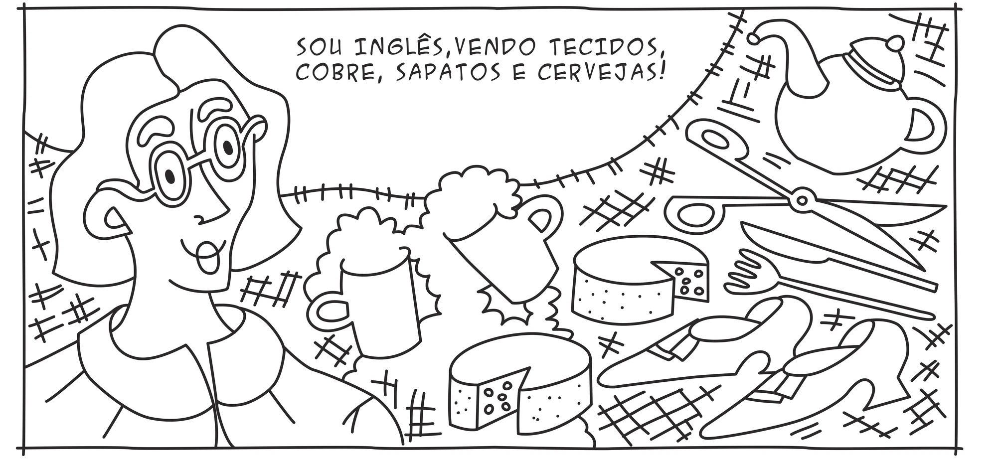Página original do livro RioRio sobre os comerciantes estrangeiros que chegaram ao Rio após a abertura dos portos.