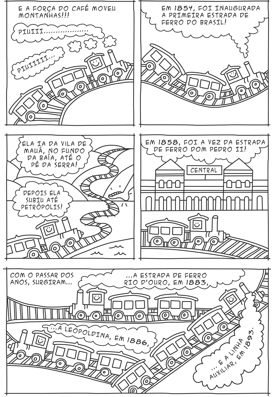 Página do RioRio retratando a Praça XV em 1832 e a cidade imperial.