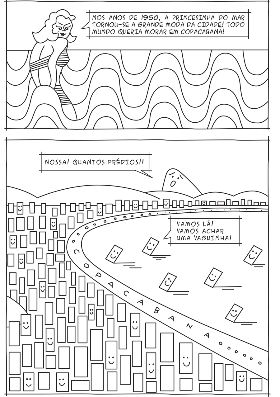 Quadrinho do RioRio sobre as primeiras estradas de ferro e a cidade moderna.