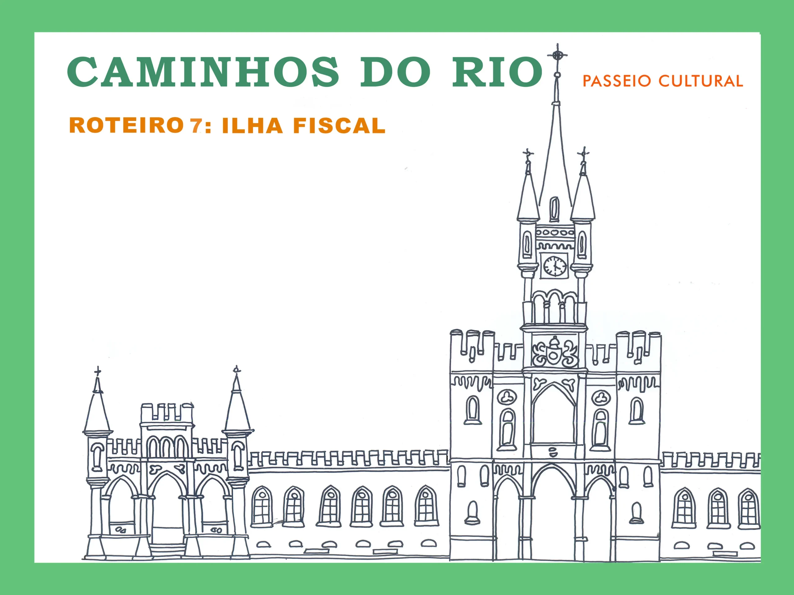 Castelo neogótico da Ilha Fiscal na Baía de Guanabara.